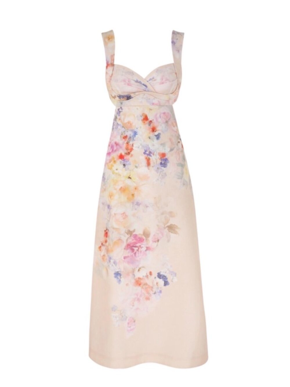 Zimmerman Crush Midi Floral Print Dress size AU 1